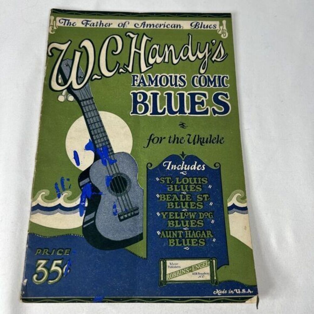 Vintage 1920 Wc Handys Famous Comic Blues For‎ Ukulele